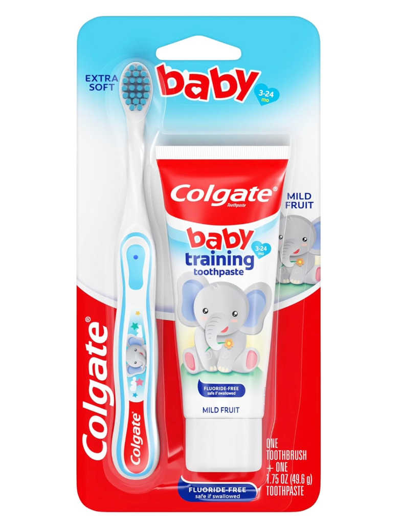 Colgate Baby Toothbrush and Training Toothpaste Bundle