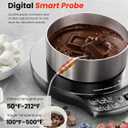 Nuwave Portable Induction Cooktop Diamond with Probe, Advanced Countertop Burner, 91 Temps from 100°F to 500°F, 12”Shatter-Proof Ceramic Glass & 6.5”Heating Coil, Ideal for RV Camp,Small Apt,Travel
