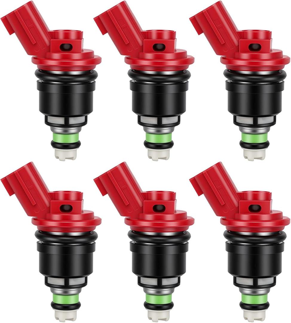 1991-2001 6PCS Fuel Injectors Compatible for Nissan Altima Maxima Sentra 200SX 240SX 300ZX NX 91-99 2.0L 2.4L 3.0L L4 V6, for Infiniti Q45 J30 G20 91-01 2.0L 3.0 4.1L L4 V8 Replaces 16600-96E01 FJ285