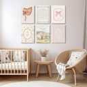 Christian Nursery Wall Art Bible Verse Canvas Wall Decor Pink Vintage Girls Nursery Poster Scripture Floral Bow Print Coquette Room Decor Pictures Jesus Artwork for Bedroom 8x10x6 Inch Wrapped Canvas