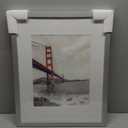 Frametory, 16x20 Picture Frame with Mat for 11x14 Picture- - High Definition Glass Wide Molding - Preinstalled Wall Mounting Hardware (Silver, 1 Pack)