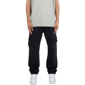 mnml Mens Mnml Men's V244 Cargo II Baggy Denim (40, Vintage Black)