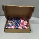 Cindeer 37 Pcs Patriotic Decorations Bow Large America Flag for Wreath 36 Pcs Patriotic Red White Blue Ornaments Tree Topper Decorations for 4th of July Independence 250th Anniversary Holiday