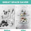 Glass Corner Shelf for Bathroom Corner Shower Shelf Tempered Glass Shelf Shower Organizer Shampoo Holder No Drilling Shower Caddy Corner for Inside Shower 9.4" R