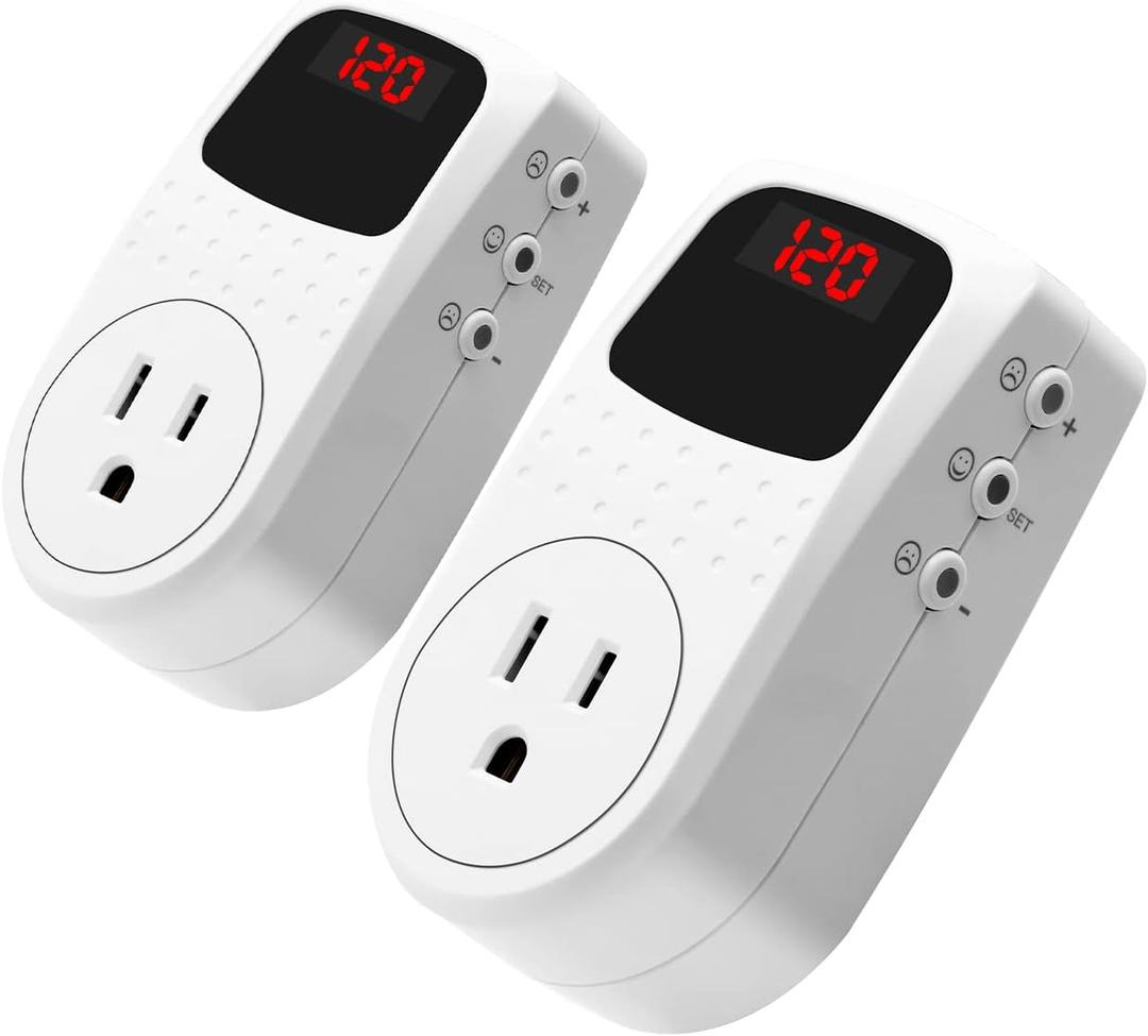 BSEED Surge Protector, Power Surge Protector Outlet, Voltage Regulator, Heavy Duty Whole House Wall Surge Protector for Home, Office, Travel, LED Indicator Light, Single Outlet, 120V, 15A, 2 Pack