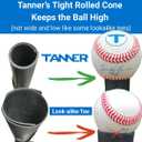 Tanner Tee The Original Batting Tee Adjustable Pro Hitting Tee for Baseball & Softball, Steel Shaft, Composite Base, Hand-Rolled Rubber Top, 26"-43" Height