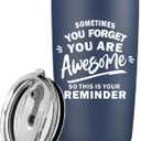 Sometimes You Forget Your Awesome Inspirational Gifts for Men Husband Father Best Friend Boyfriend Awesome Coffee Tumbler Thank You Gifts Navy Blue 20oz