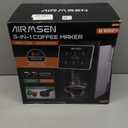 AIRMSEN Grind & Brew Coffee Maker with Built-in Grinder - Single-Serve Machine Compatible with K-Cup Pods & Ground Coffee, 1000W Fast 6-14oz Brew, Descaling Alert, Touchscreen & 50oz Removable Tank