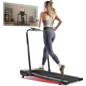 Sunny Health & Fitness Treadpad Treadmill with 6-Level Auto Incline & Exclusive SunnyFit App Enhanced Bluetooth Connectivity