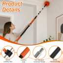 SISUPASSIE 30FT Reach High Ceiling Duster Kit, Window Cleaning kit with 5-24FT Extension Pole, Fan Duster for Ceiling Fan Blades, Microfiber Feather Duster, Rotatable Window Squeegee and Cobweb Duster