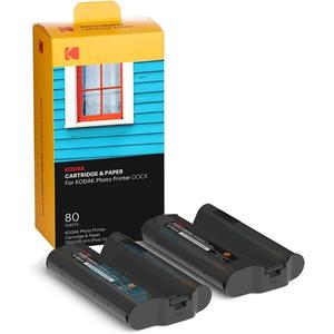 KODAK Dock Plus & Dock Photo Printer Cartridge PHC-80  Cartridge Refill & Photo Paper- 80 Pack