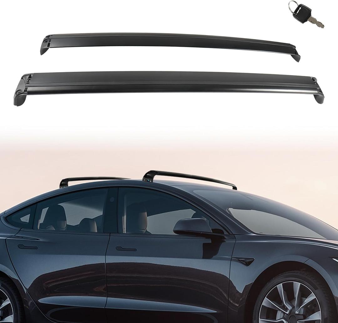 Roof Rack Cross Bars for Tesla Model Y Juniper 2020-2026 Lockable Crossbars
