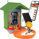 Smart AI Bird Feeder with Camera,2.5K HD Live View,Solar Powered,Instant Birds Species Recognition,Real Time Alerts,Wireless Birdhouse with Night Vision,Ideal Gift,Green