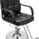 L'aimefois Barber Chair for Hair Stylist- 360 Swivel, Adjustable Height, Capacity 350 LBS with Heavy Duty Hydraulic Pump, Comfortable Salon Chair for for Hair Stylists, Home Use,Black