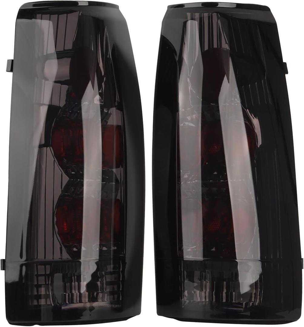 Tail lights Replacement for 1988-1999 Chevy C/K 1500/2500/3500 Suburban Tahoe GMC C/K 1500/2500/3500 Yukon Suburban Cadillac Escalade (Black Smoke)