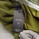 CHARTOU Women Oversized Long Winter Coats Warm Wool Blend Pea Trench Coat Overcoat (Medium, Green)