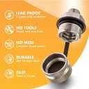 ValvoMax Oil Drain Valve Quick Twist Oil Drain Plug for Mess-Free DIY Oil Changes No Tools Required M14-1.50 Thread Size Veteran-Owned American Brand
