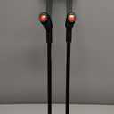 KMINA - Forearm Crutches for Adults (x2 Units, Open Cuff), Adjustable Handle Pad, Aluminum, Black - Made in Europe Black