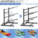 RDCMKL Freestanding Kayak Storage Rack, Heavy Duty Adjustable Stand for Kayaks, SUPs, Paddleboards, Canoes, Weatherproof