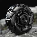 EDC Fidget Sliders Adults Metal Fidget Toys Adults for ADHD & Anxiety Autism Stress Relief Cool Clicker Toys-Black