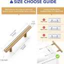 Ravinte 20 Pack Kitchen Cabinet Handles Champagne Bronze 3 Inch Hole Center Stainless Steel Pulls for Dresser Drawer Cupboard Handles with Screwdriver, 5 Inch Length