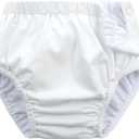 Baby Newborn Reusable Swim Diapers Washable Toddler Unisex Swim Diaper Infant Swimming Diapers White, 6-18 Months