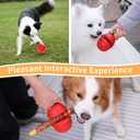 Dog Chew Toy with Bully Stick Holder, Non-Toxic Durable Interactive Puzzle Toy for Slow Feeding, Teeth Cleaning, and Training, Suitable for Large, Medium, Small Dogs, Red