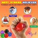 Stress Balls for Adults - 18 Pack | Fidget Toys | XL Stress Ball, Office Supplies, Squishy Fidget Toys | Anxiety Relief Calming Tool | Squishy Balls for Autism & ADHD, Assorted