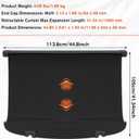 Rear Trunk Cargo Cover for Mazda CX-5 5-Seater 2017-2024 2025 Accessories, Waterproof Resistant Trunk Cover Security Shield Shade, Aluminum Alloy & PVC Leather Texture
