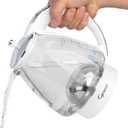 Capresso H2O Glass Kettle, 240.02, White and polished chrome, 48 ounces