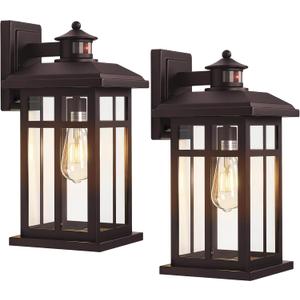 16” Motion Sensor Modern Exterior Light Bronze Outside Porch Lights