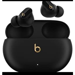 Beats Studio Buds + | True Wireless Noise Cancelling Earbuds, Enhanced Apple & Android Compatibility, Built-in Microphone, Sweat Resistant Bluetooth Headphones, Spatial Audio - Black/Gold