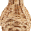 Mud Pie Flared Resin Basket Weave Vase; 6" x 4 1/2" Dia 