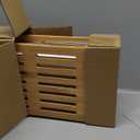 Internet's Best - Stacking Utility Shelf - Bamboo - 2 Shelves - Kitchen Cabinet Closet Organizer and Storage - Small