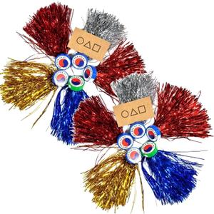 Jaegi with The Bell (Jegi chagi) Korean Old Game 5 pcs + Korean Game Invitation Card 1P - Kick Shuttlecock, Hackysack (Random Color)  (2 Pack)