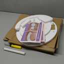 Photography Props Wooden Stool Photo Studio Accessories Semi-Circular Stool Chair White Toddler Photo Props Doll Chair Wood Stool Bench Children Photoshoots Child Photo Props Gift