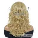 GNIMEGIL Long Blonde Curly Wigs Golden Blond Tones 22 Inch Long Wavy Synthetic Full Hair With Bangs 80s Vintage Costume Wigs For Women Highlights Halloween Wig