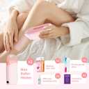 Waxfans Roll on Wax Kit, Waxing Kit for Women and Men, Wax Roller Waxing Kit for All Skin Types, Roll on Waxing Kit for Hair Removal, with Honey and Rose Wax Cartridges & 50 Pcs Wax Strips