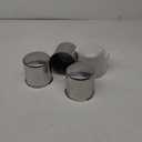 4Pcs 4.25inch Stainless Trailer Wheel Center Caps Push Through 4.25" Bore 4.33" Tall Curved Hub Cap for Truck SUV RV Wheel Rim, Chrome Wheel Cover (Mirror Polished)