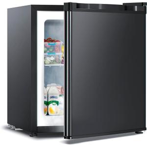 Electactic 1.1 Cu.ft Small Freezer, Mini Upright Freezer with 7 Adjustable Thermostat, Removable Shelves, Reversible Single Door, for Bedroom/Home/Dorms/Apartment (Black)