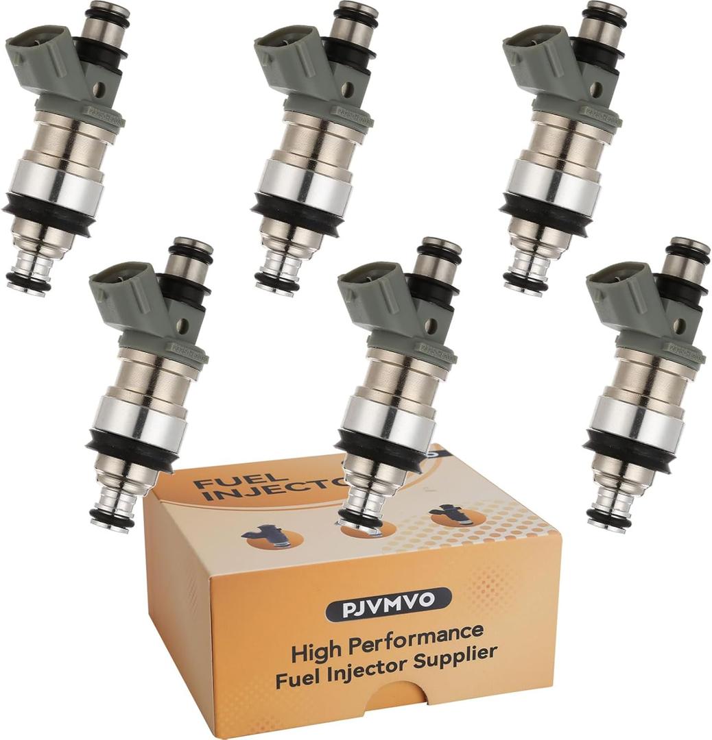 23250-62030 OE 3.0L & 3.4L Fuel Injectors,Compatible with/Toyota 3.0 Camry 1992-1993,Compatible with/Toyota 3.4 Tacoma T100 4Runner 1995-1998,|2 Holes| |Set of 6|