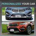 Front License Plate Bracket Compatible with BMW M2 M3 M4 M5 M6 X5M X6M or M-Sport 1 2 3 4 5 Series X5 X6 No Drill Grille License Plate Holder, Car Tag Frame, Bumper Relocator Adapter Kit