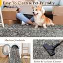 Vintage Area Rug 4x6 Black Entryway Office Washable Carpet Non Slip Bedroom Indoor Living Room Door Mat Low Pile Traditional Distressed Retro Accent Rug for Dining Room Bathroom Kitchen