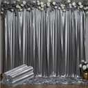 Outpain Thick 20 ft x 10 ft Black Silver Sequin Backdrop Curtain for Parties, Wrinkle Free Glitter Photo Backdrop Drapes 4 Panels 5x10ft Black Silver Back Drop Cloth for Wedding Photography Background