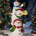 twinbling Christmas Snowman Decor with Solar Lantern, Outdoor Indoor Xmas Decoration,Outdoor Patio Lawn Yard Balcony Garden Home Decor Birthday Gifts for Women Mom Grandma