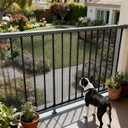 Reinforced Plastic Mesh Fence Roll with 100 Pcs Cable Ties (250x5mm) and Gloves, 16.4 ft x 15.75" Plastic Chicken Wire Fencing, Balcony Netting for Pets, Dogs, Cat, Rabbits & Poultry- Black