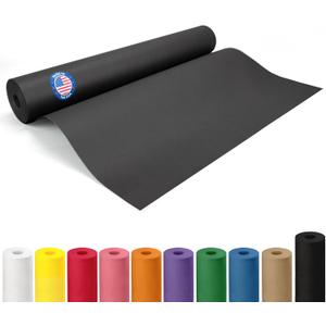 Black Paper Roll 24" x 1200" (100 feet) - USA-Made 50lb Thick Kraft Paper for Packing, Moving, Shipping, Wrapping, Crafts, Arts, Birthday Party - 100% Recycled Gift Wrap Material by IDL Packaging