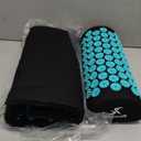 ProsourceFit Acupressure Mat and Pillow Set for Back/Neck Pain Relief and Muscle Relaxation, Orange (Large - Black/Aqua)