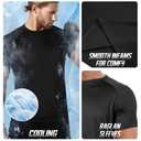 BRISIRA Cooling Workout T Shirts Men Lightweight Short Sleeve Quick Dry Fit Performance Gym Tees Moisture Wicking Athletic (Black, L)