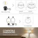 Drum Flower Lamp Shades for Table Lamps 12" Top x 12" Bottom x 8" High Linen Lampshade set of 2 Lamp Shade with E27 to E26/E14 Adapters for Floor Lamps Bedside Lamps, Assembly Required (pattern 9)